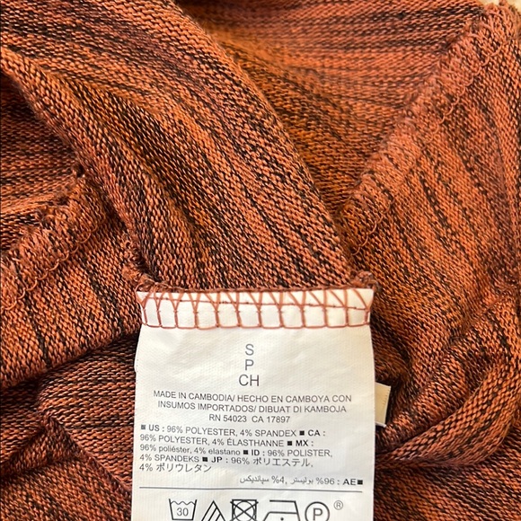 Old Navy Space Dye Swing Dress Heathered Rust Oversized Long Sleeve Size Small - Picture 10 of 10